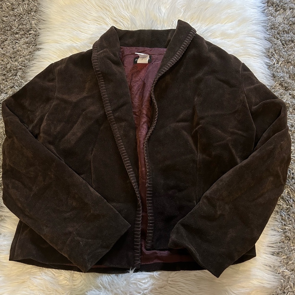 Brown Cropped Corduroy Jacket